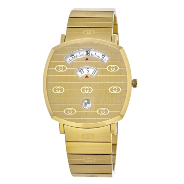 Gucci Grip Gold Stainless Steel Gold Dial Quartz Watch for Gents - GUCCI YA 157409