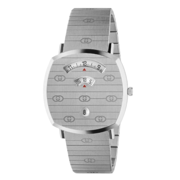 Gucci Grip Silver Stainless Steel Silver Dial Quartz Watch for Gents - GUCCI YA 157410