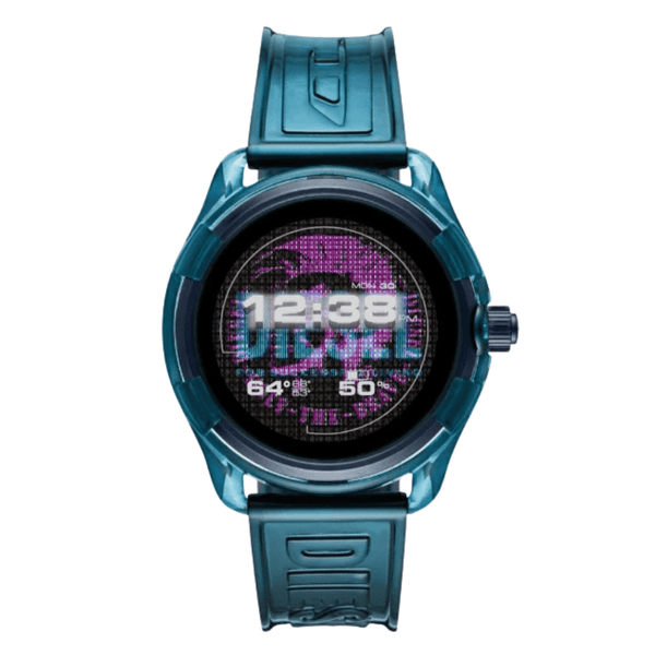 Diesel Fadelite Blue Transparent Silicone Strap Strap Full Colour Display Dial Unisex Smartwatch - Diesel DZT 2020
