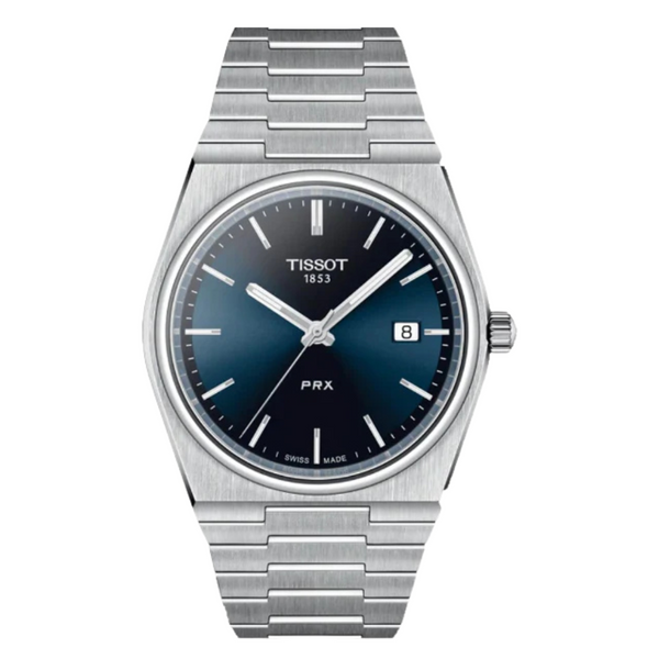 Tissot PRX Silver Stainless Steel Blue Dial Quartz Watch for Men's - T137.410.11.041.00