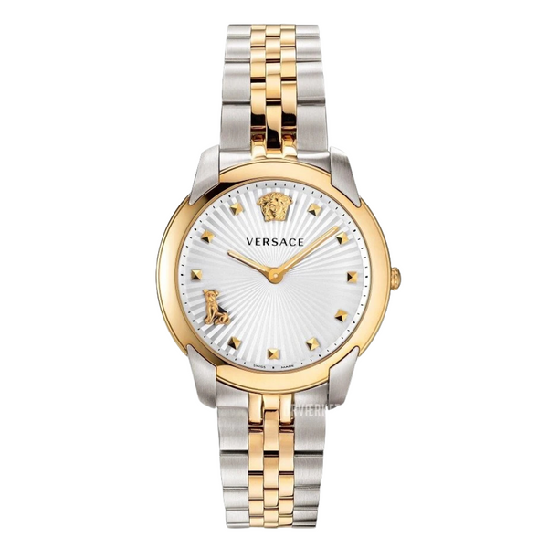 Versace Audrey Two-Tone Stainless Steel Silver Dial Quartz Watch for Ladies - VELR00519