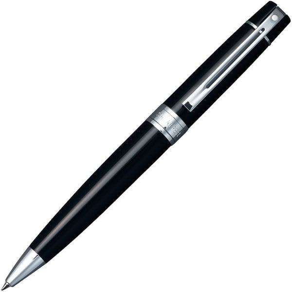 Sheaffer Glossy Black Chrome Trim Ballpoint Pen - 9312