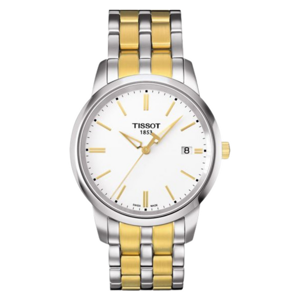 Tissot Classic Dream Two-tone Stainless Steel White Dial Quartz Watch for Men's - T033.410.22.011.01