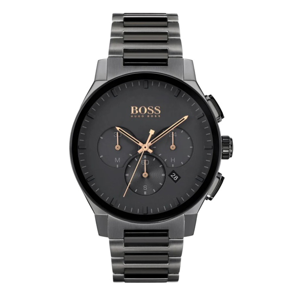 HUGO BOSS Peak Two-tone Stainless Steel Black Dial Chronograph Quartz Watch for Gents - 1513814