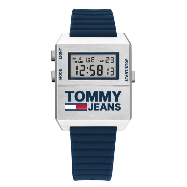 Tommy Hilfiger Tommy Jeans Expedition Blue Silicone Strap Digital Dial Quartz Unisex Watch - 1791673
