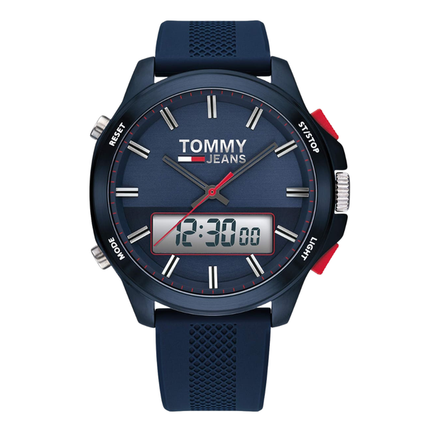 Tommy Hilfiger Tommy Jeans Expedition Blue Silicone Strap Blue Dial Quartz Watch for Gents - 1791761