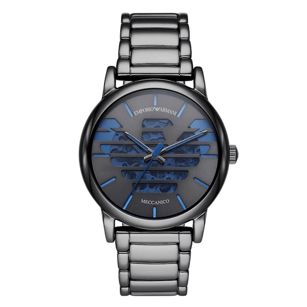 EMPORIO ARMANI Meccanico Silver Stainless Steel Two-Tone Dial Automatic Watch for Gents - AR60029