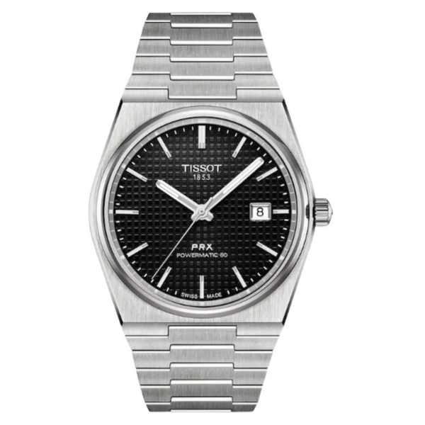 Tissot PRX Powermatic 80 Silver Stainless Steel Black Dial Automatic Watch for Men's - T137.407.11.051.00