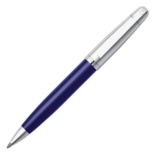 Sheaffer Translucent Blue Barrel Bright Chrome Cap Ballpoint Pen - 9337