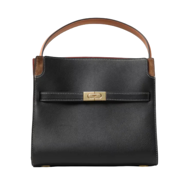 Tory Burch Small Lee Radziwill Double Bag – Elegant Black Designer Handbag