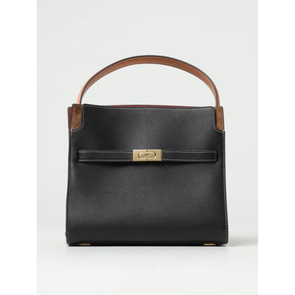 Tory Burch Small Lee Radziwill Double Bag – Elegant Black Designer Handbag