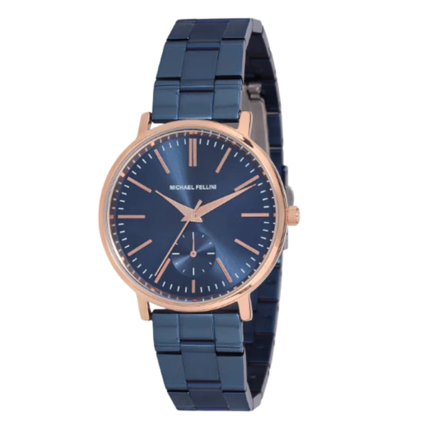 Michael Fellini Blue Stainless Steel Blue Dial Quartz Watch for Ladies - MF2232-4