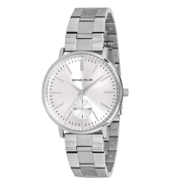 Michael Fellini Silver Stainless Steel Silver Dial Quartz Watch for Ladies - MF2232-1