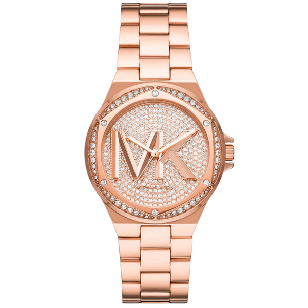 Michael Kors Lennox Rose Stainless Steel Rose Gold Dial Quartz Watch for Ladies - MK7230