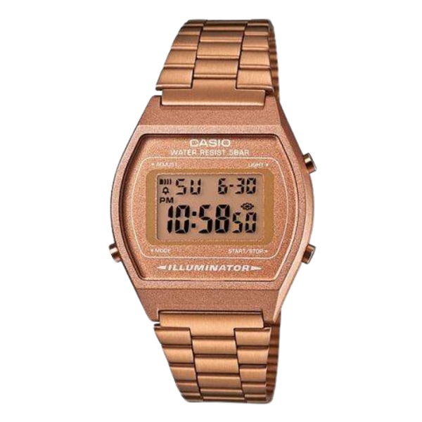 Casio Illuminator Rose Gold Stainless Steel Rose Gold Dial Quartz Unisex Watch - B640WC-5ADF