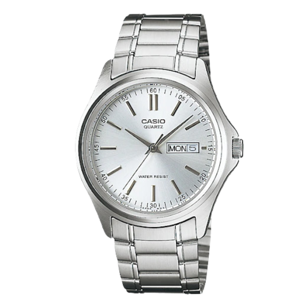 Casio General Silver Stainless Steel Silver Dial Quartz Watch for Gents - MTP-1239D-7ADF