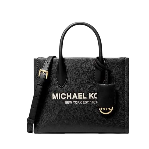 Michael Kors Mirella Shopper Crossbody Leather Bag In Black - 35S2G7ZC5L