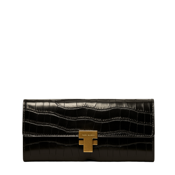 Tory Burch Juliette Embossed Slim Wall Black -TB84758