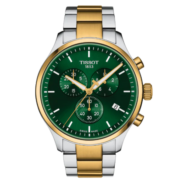 Tissot XL Classic Two-tone Stainless Steel Green Dial Chronograph Quartz Watch for Men's - T116.617.22.091.00
