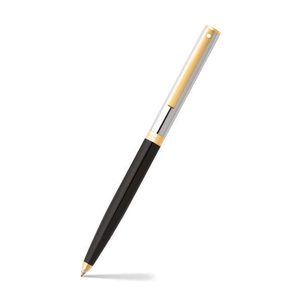 Sheaffer Sagaris Black Barrel And Chrome Cap Featuring Gold Tone Trim Ballpoint - 9475