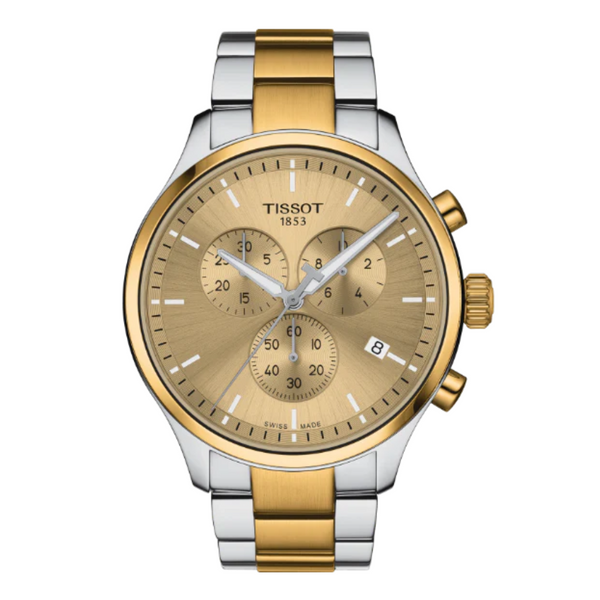Tissot XL Classic Two-tone Stainless Steel Gold Dial Chronograph Quartz Watch for Men's - T116.617.22.021.00