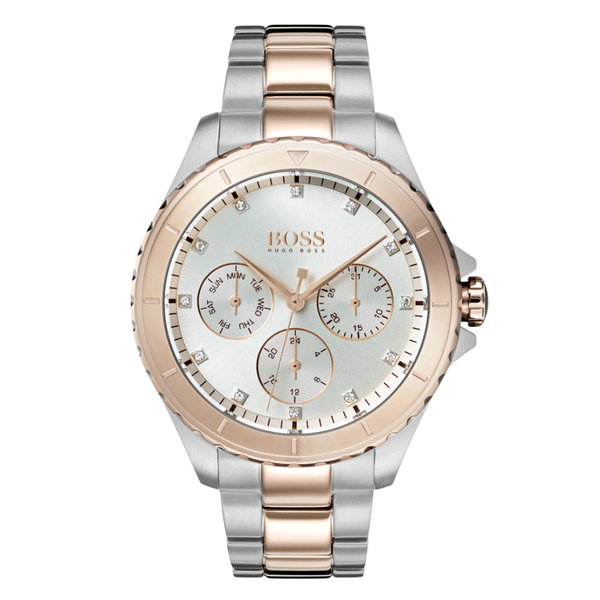 HUGO BOSS Premiere Two-tone Stainless Steel Silver Dial Quartz Watch for Ladies - 1502446