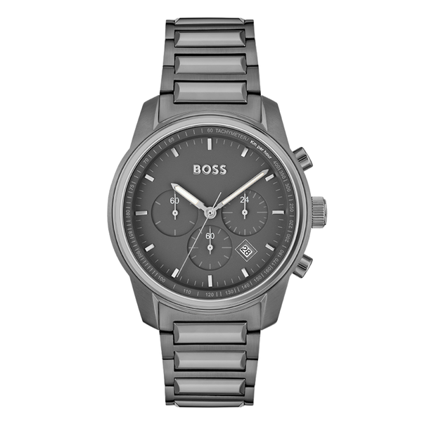 HUGO BOSS Trace Grey Stainless Steel Grey Dial Chronograph Quartz Watch for Gents - 1514005