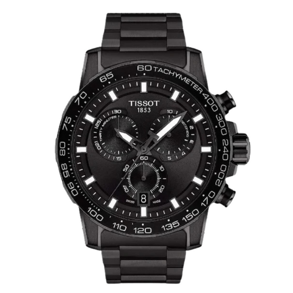 Tissot Supersport Black Stainless Steel Black Dial Chronograph Quartz Watch for Men's - T.125.617.33.051.00