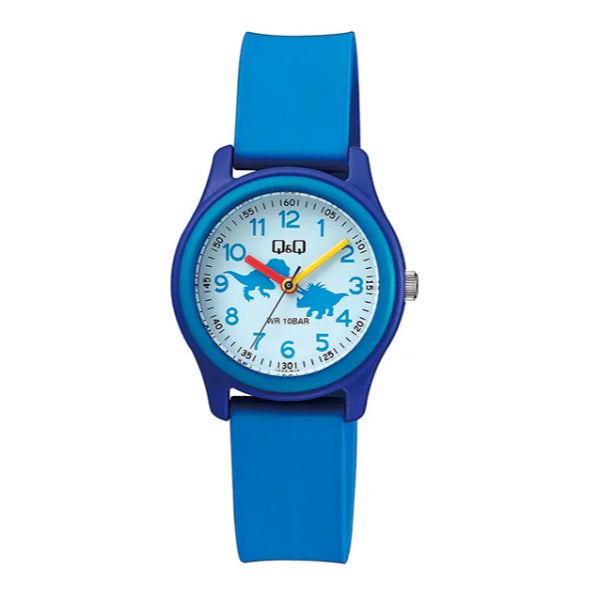 Q&Q Blue Resin Strap Blue Dial Quartz Watch for Kids - VS59J010Y