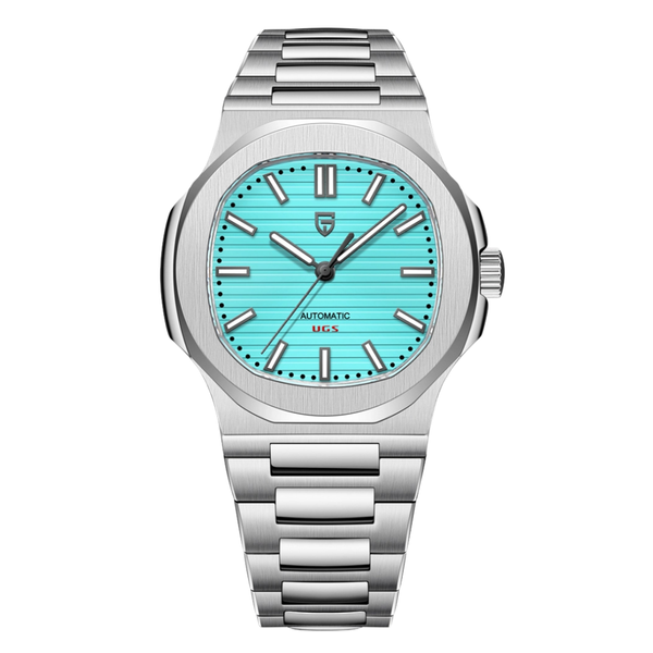 Pagani Design Silver Stainless Steel Tiffany Blue Dial Automatic Watch for Gents - PD1728