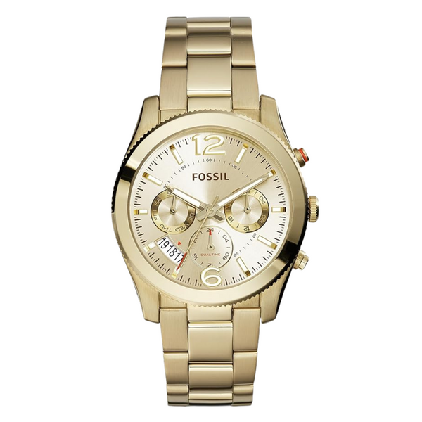 Fossil Gold Stainless Steel Gold Dial Quartz Watch for Ladies - Es3884