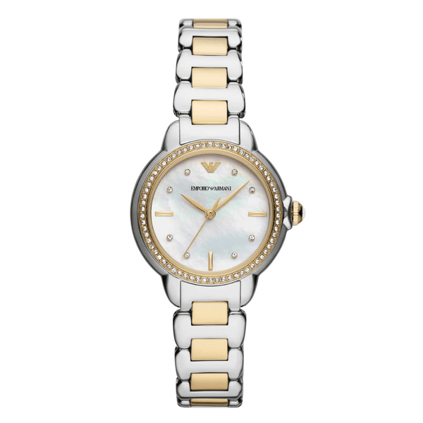 Emporio Armani Mia Two-tone Stainless Steel Mother Of Pearl Dial Quartz Watch for Ladies - AR11524