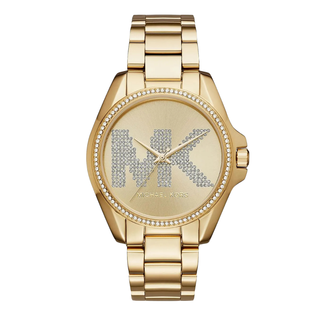 Michael Kors Bradshaw Gold Stainless Steel Gold Dial Quartz Watch for ...