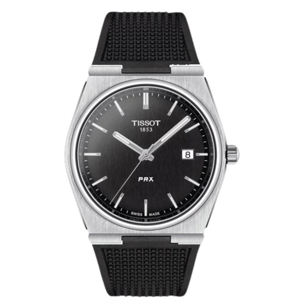 Tissot PRX Black Silicone Strap Black Dial Quartz Watch for Gents - T137.410.17.051.00