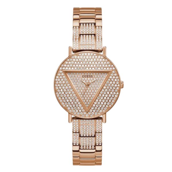 Guess Trend Rose Gold Stainless Steel Rose Gold Dial Quartz Watch for Ladies - GW0512L3