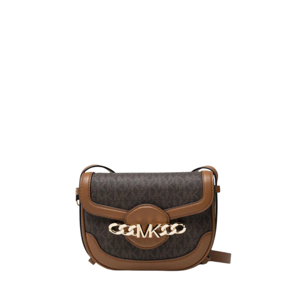 Michael Kors Hally Extra-Small Embellished Leather Crossbody Bag In Brown / Acorn - 32F1G2HC1L