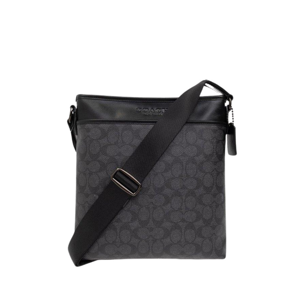 Coach Gotham Slim Crossbody In Signature Canvas Black PrInt - CC111