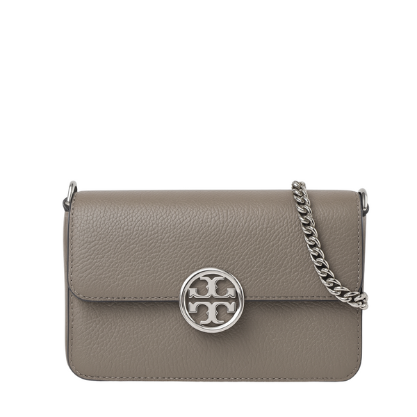 Tory Burch Olivia Pebbled Leather Small Bag In Green Heron - 141659