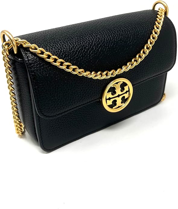 Tory Burch Olivia Pebbled Leather Small Bag In Black - 141659