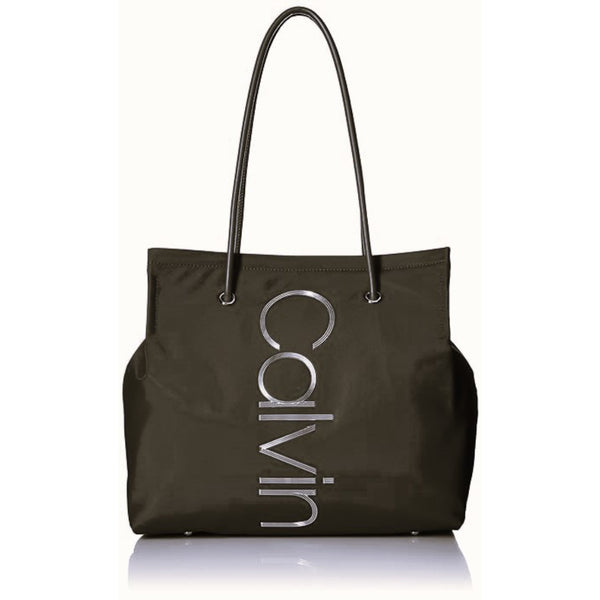 Calvin Klein Mallory Nylon North/South Vertical BrandIng Tote In Green - H8JBE8XR