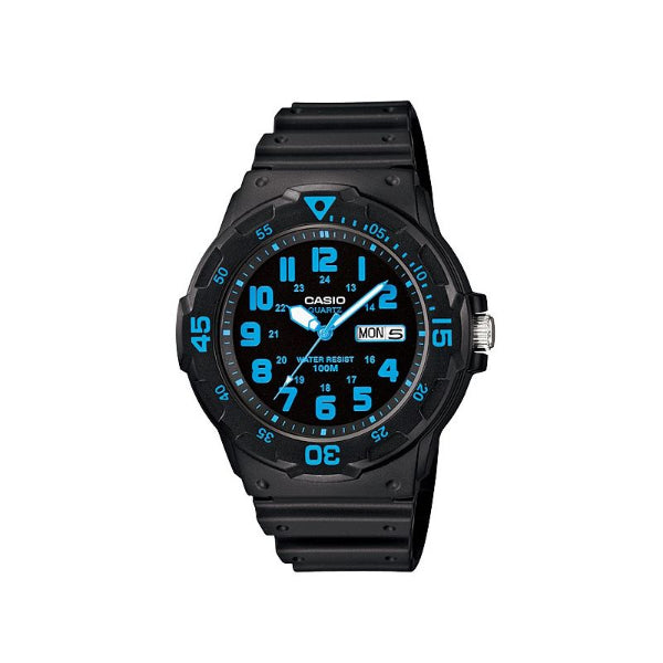 Casio Black Resin Band Black Dial Quartz Watch for Gents - MRW-200H-2BVDF