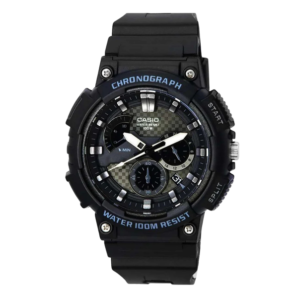Casio Black Resin Band Black Dial Quartz Watch for Gents - MCW-200H-1A2VDF