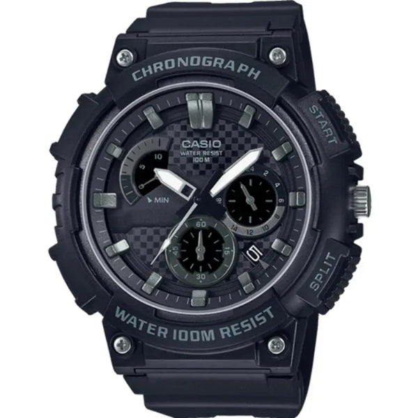 Casio Black Resin Band Black Dial Quartz Watch for Gents - MCW-200H-1A2VDF