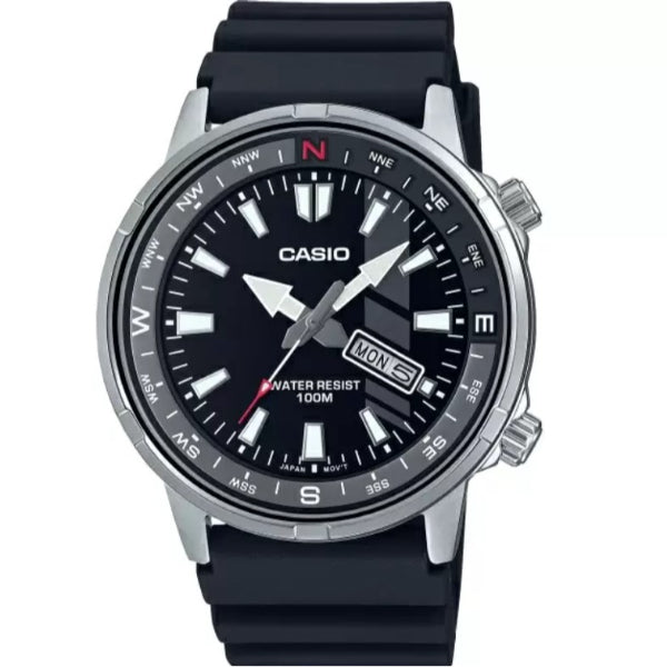 Casio Black Resin Band Black Dial Quartz Watch for Gents - MTD-130-1AVDF