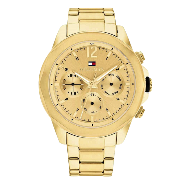 Tommy Hilfiger Lars Gold Stainless Steel Gold Dial Chronograph Quartz Watch for Gents - 1792060