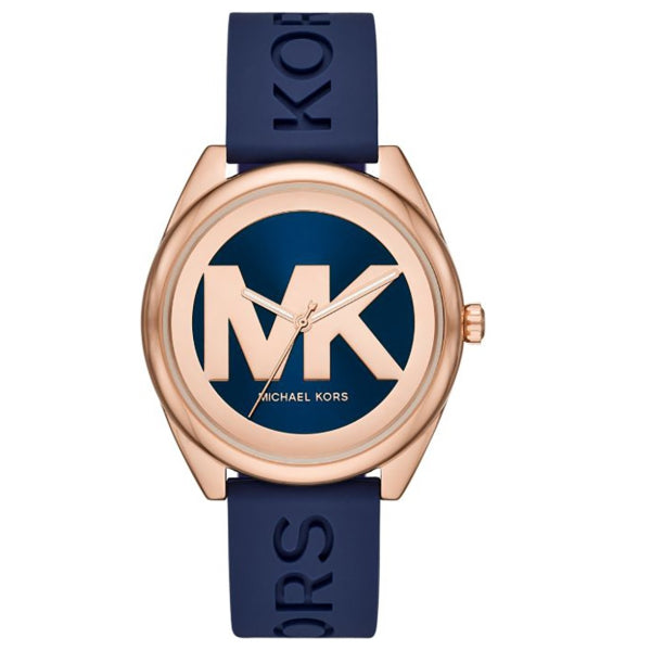 Michael Kors Janelle Blue Silicone Strap Blue Dial Quartz Watch for Ladies - MK-7140