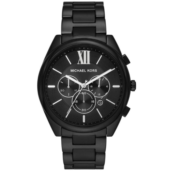 Michael Kors Langford Black Stainless Steel Black Dial Chronograph Quartz Watch for Gents - MK-8993