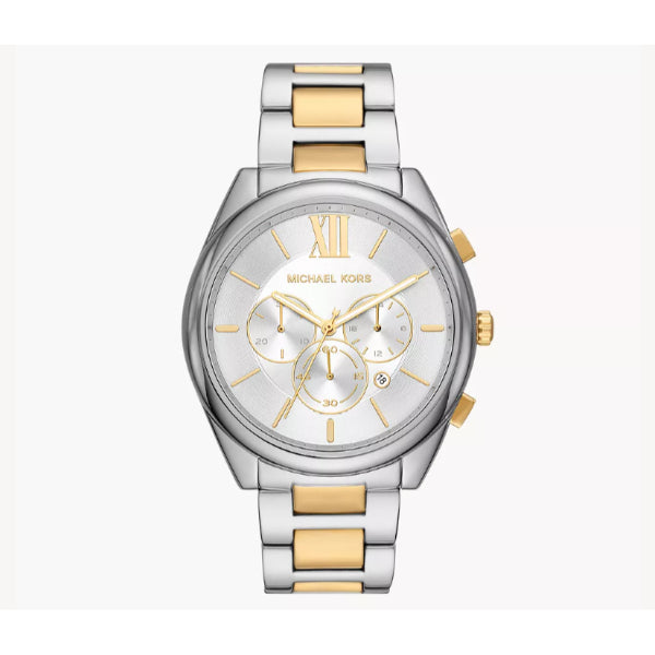 Michael Kors Langford Two-tone Stainless Steel Silver Dial Chronograph Quartz Watch for Gents - MK-8994