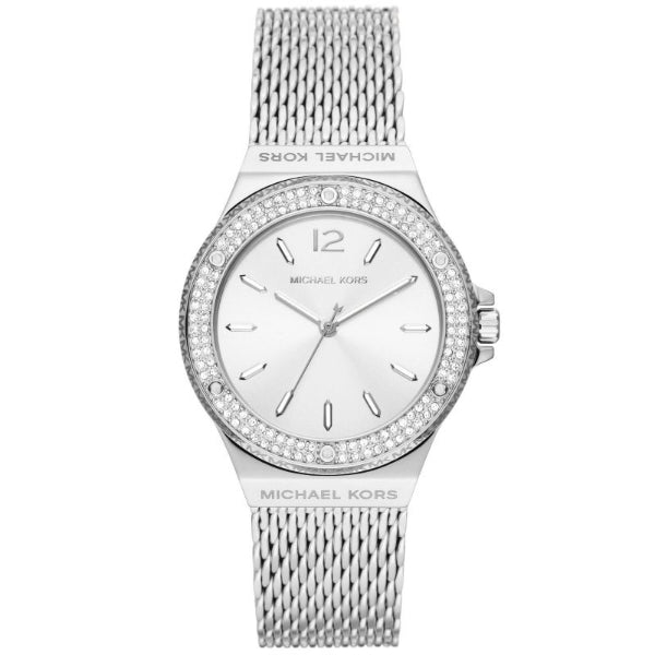 Michael Kors Lennox Silver Mesh Bracelet Silver Dial Quartz Watch for Ladies - MK-7337