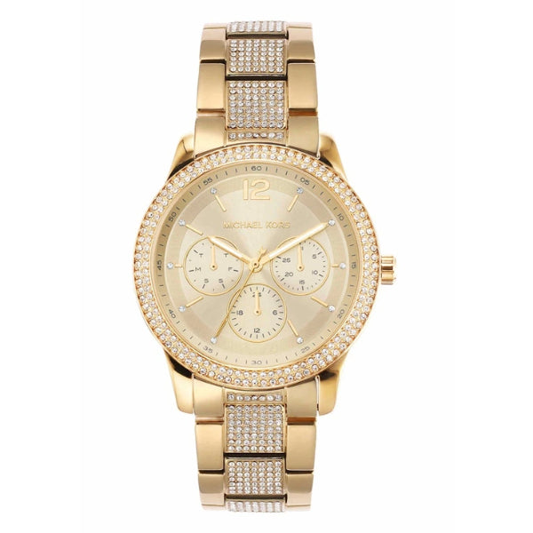 Michael Kors Tibby Gold Stainless Steel Gold Dial Quartz Watch for Ladies - MK-7292